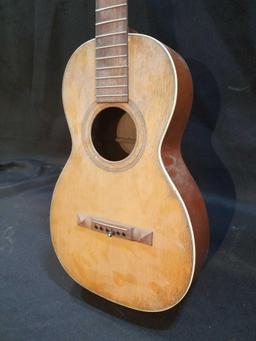 Late 1800s to early 1900s parlor guitar, missing strings, 36 inches long