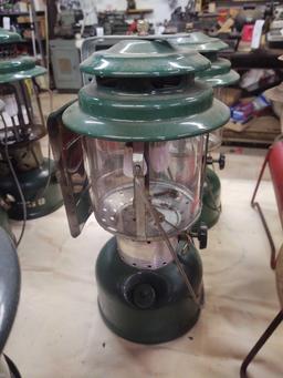 3 Coleman lanterns, 1972, 1982 and unmarked