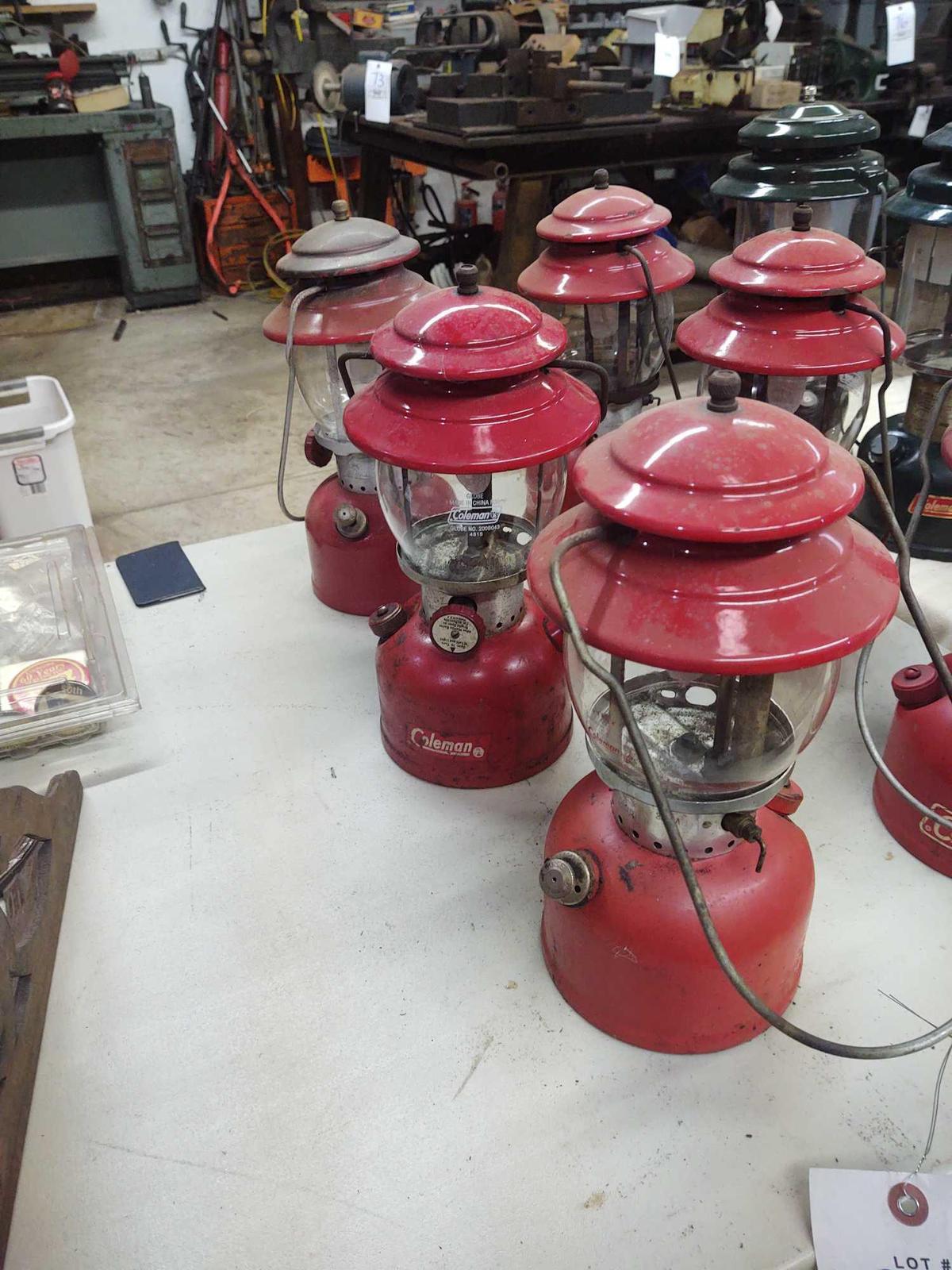 3 Coleman lanterns, 2006, 1963, unmarked