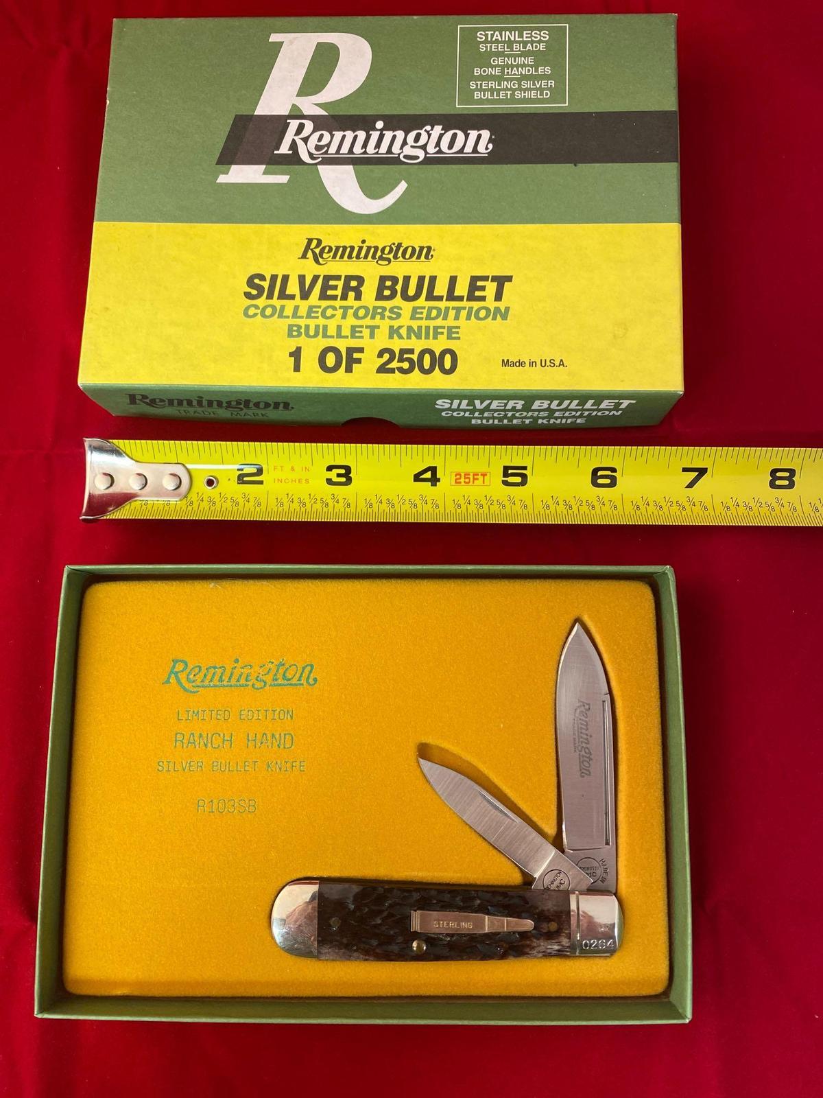 Remington Ranch Hand silver bullet pocket knife #R103SB. Limited edition #0264/2500. Original box.