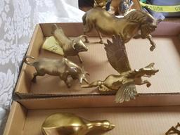 Brass horses, ducks, bulls, pegasus