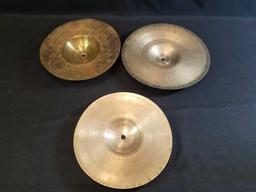 3 cymbals, Zilgo Turkish, Zildjian brands, thin crash