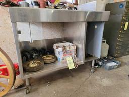 Knight Stainless Steel Prep Table with Sink on Casters