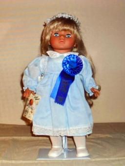 "Birthday Girl" by Lissi Batz, 19" tall, 1986, made in Germany, #976/2000.