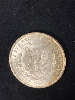 1881-CC Morgan dollar, AU.