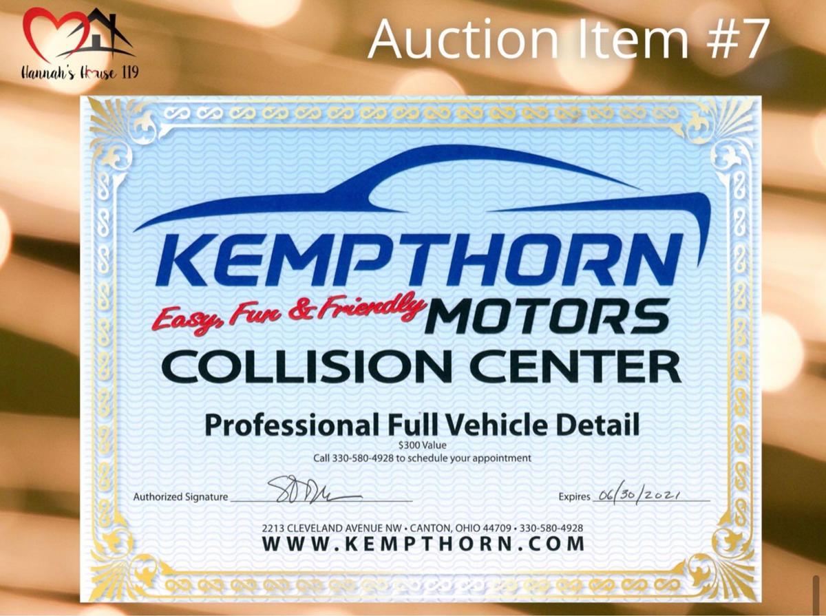 Auction Item 7 Gift Certificate for Professional Full Vehicle Detail with Kempthorn Motors Valued at