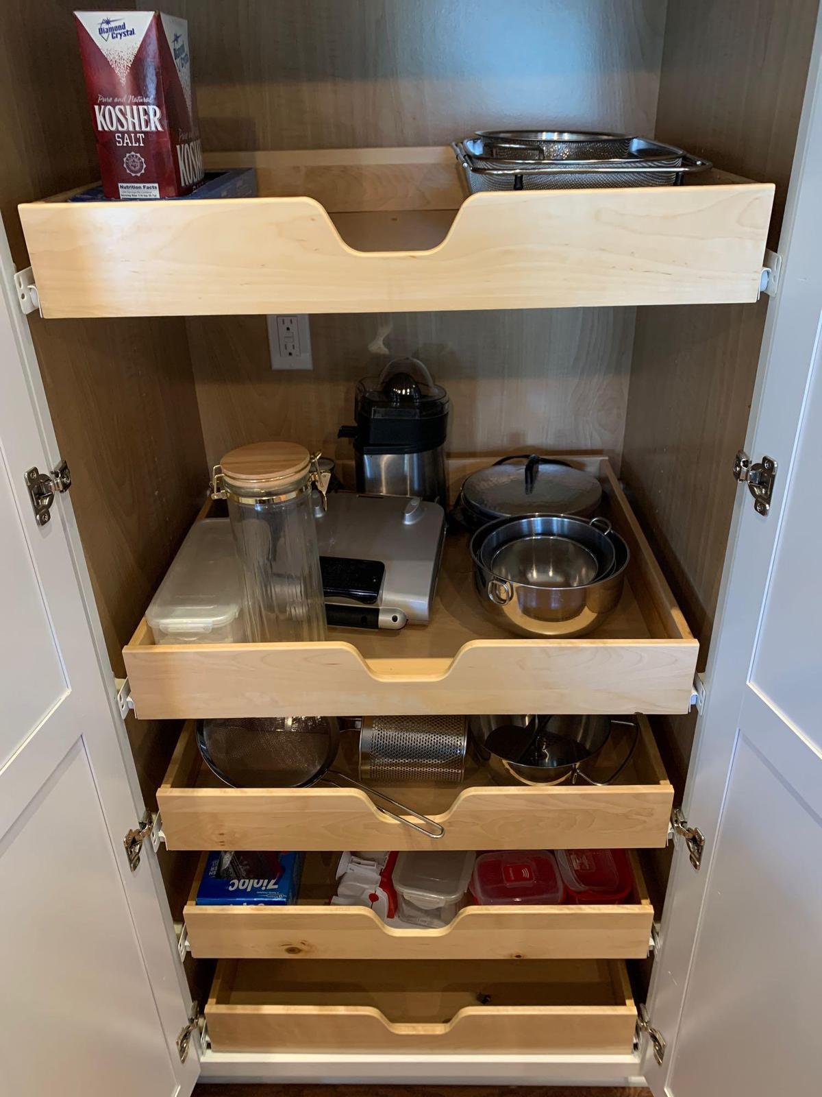 Contents of kitchen cupboards, cookware, dishes and more