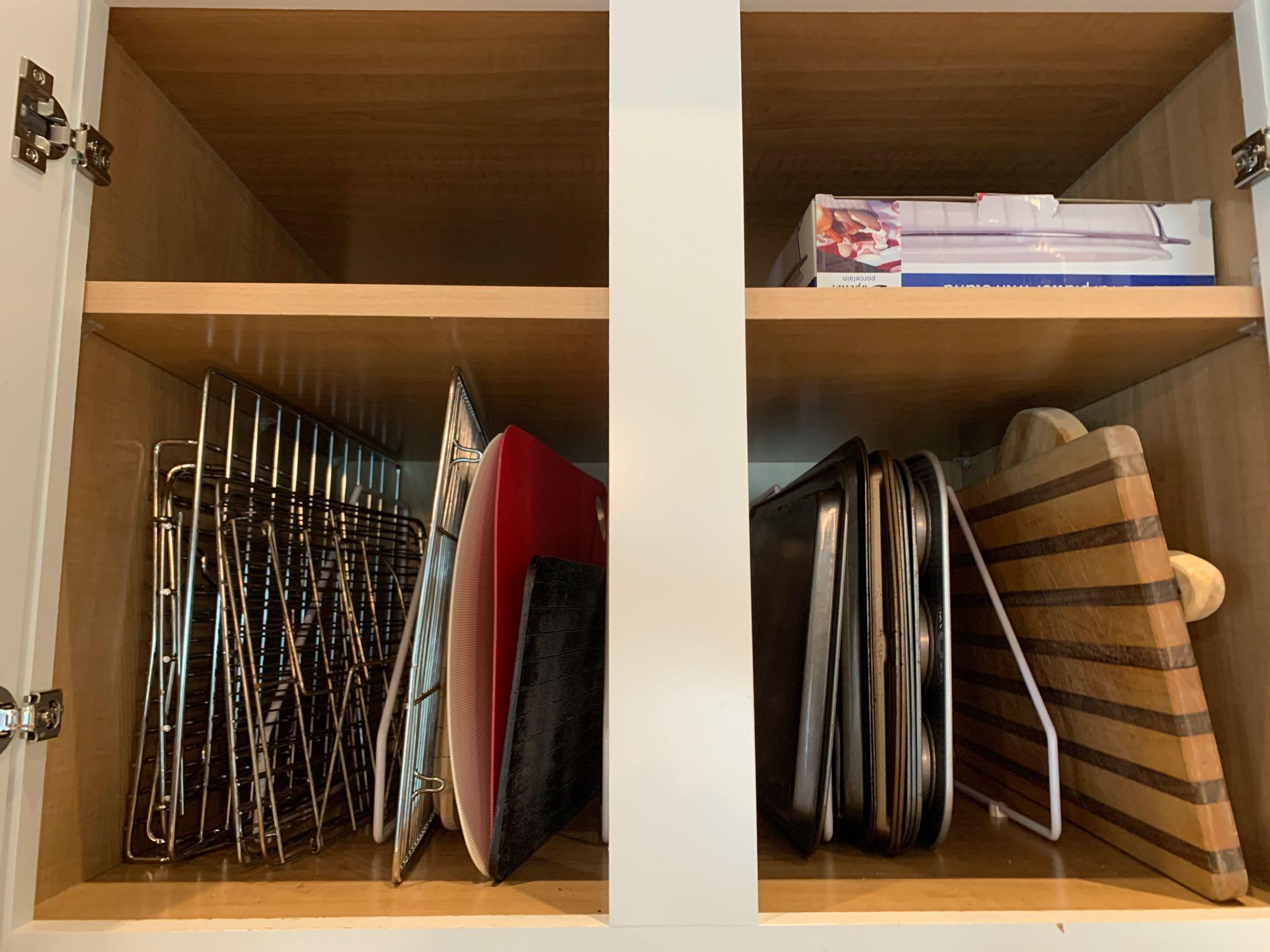 Contents of kitchen cupboards, cookware, dishes and more