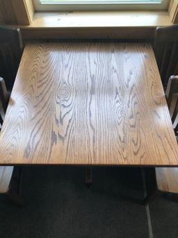Oak Table and (4) Oak Chairs