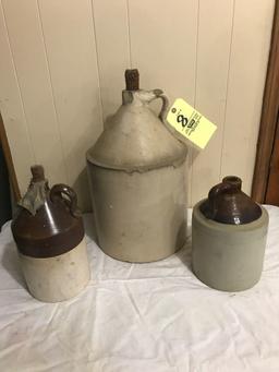 Three stoneware jugs