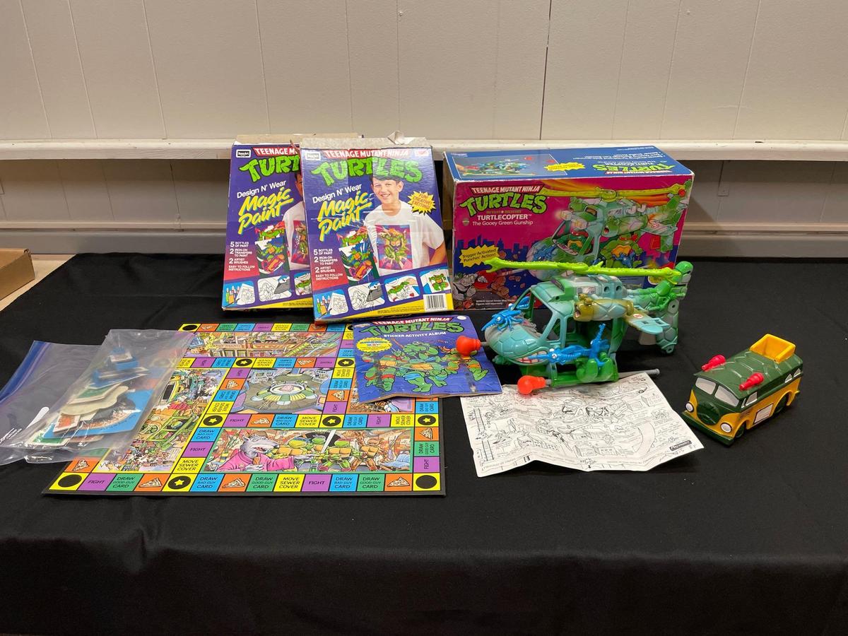 Teenage Mutant Ninja Turtles Turtlecopter TMNT, Magic Paints, Stickers, Board Game and Parts