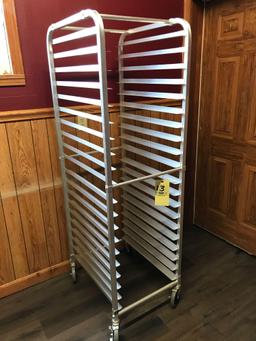 Stainless Steel Tray Rack with Castor Base