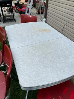 1950s chrome 5 pc. table and chairs set, retro, Formica top