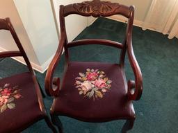 (4) upholstered dining chairs