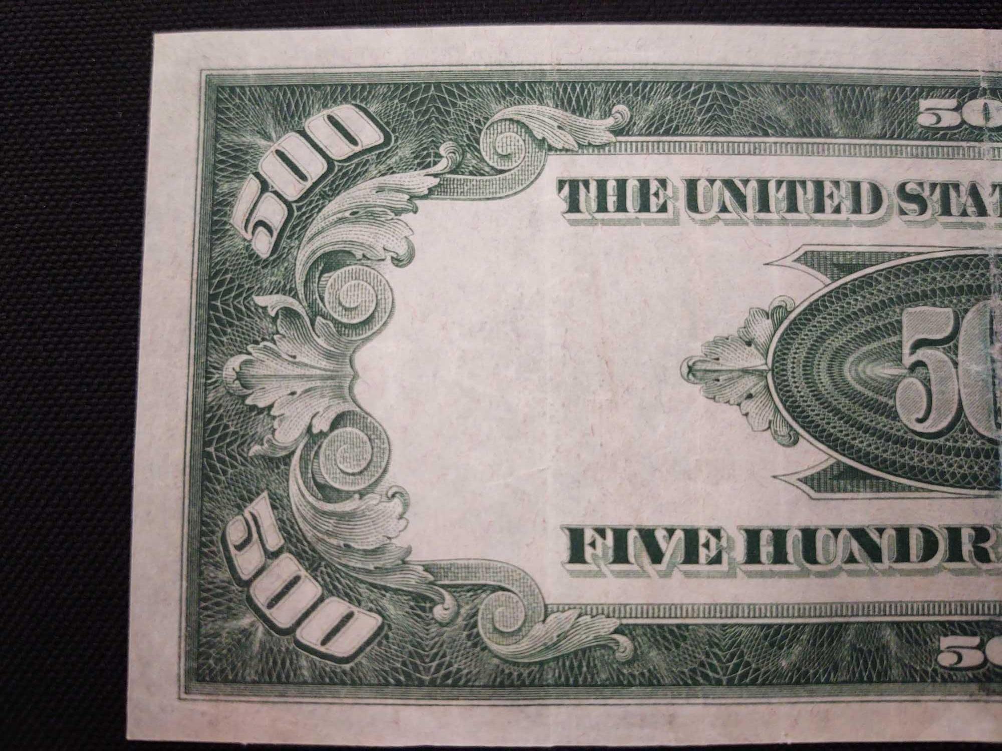 1934 $500 Note Chicago