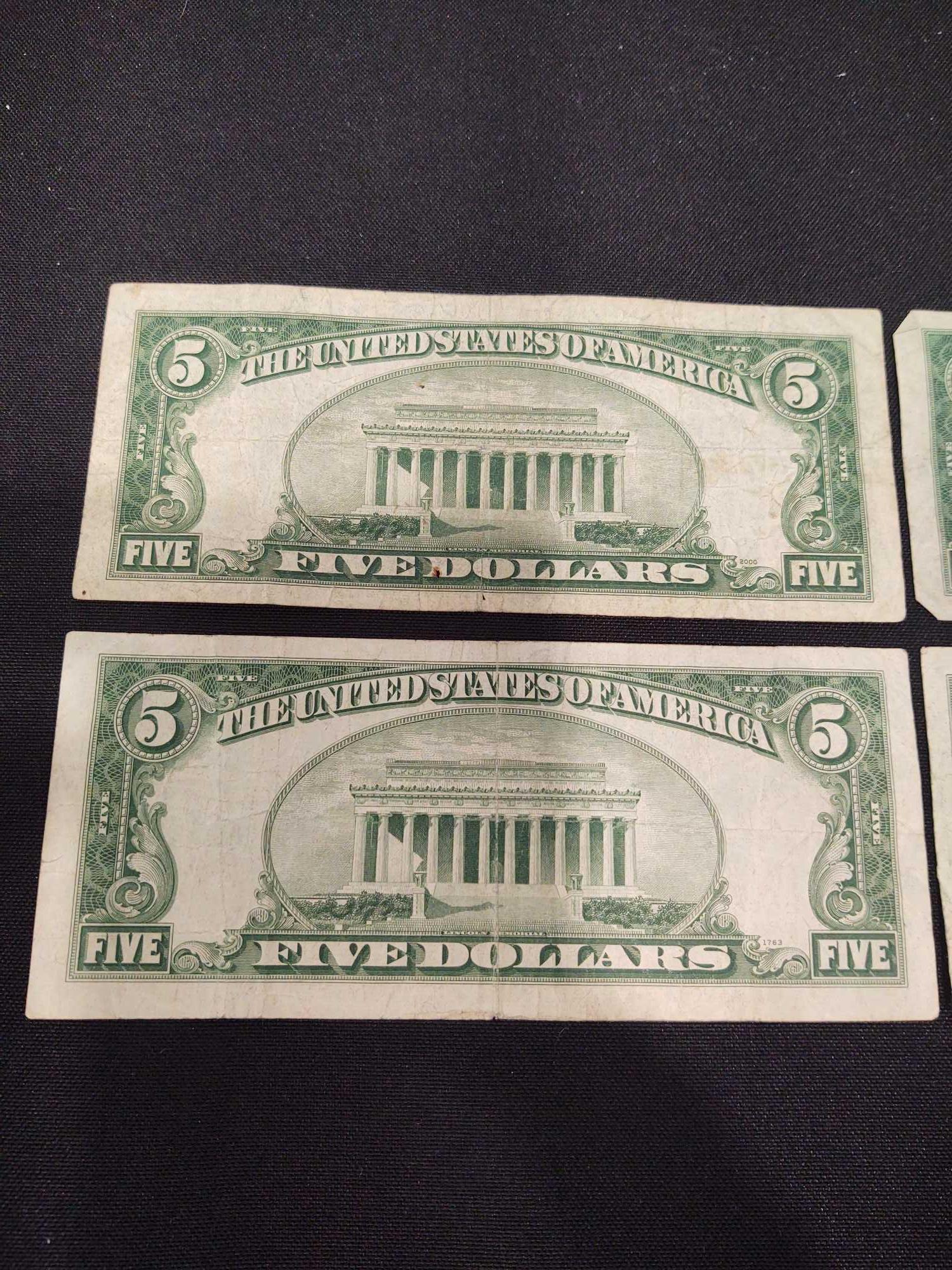 $5 Dollar Silver Certificate 1934 & 1953