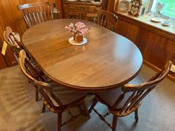 Dinette table with 5 chairs two leaves