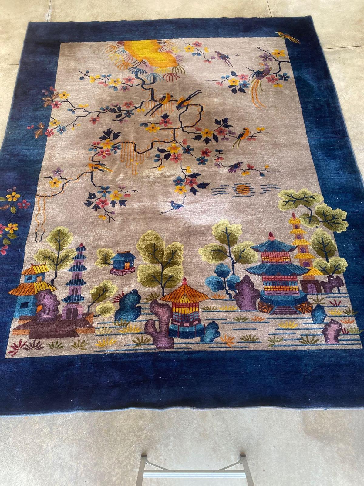 Chinese handmade rug, 11.6 x 8.11