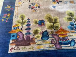 Chinese handmade rug, 11.6 x 8.11