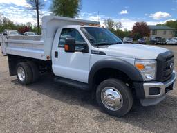 2012 Ford F450 4x2 with 8 ft aluminum dump 54,788 miles. Truck is one owner