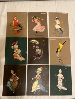 (9) 1903 Turkish Trophies cigarettes 6 x 8 size prints.
