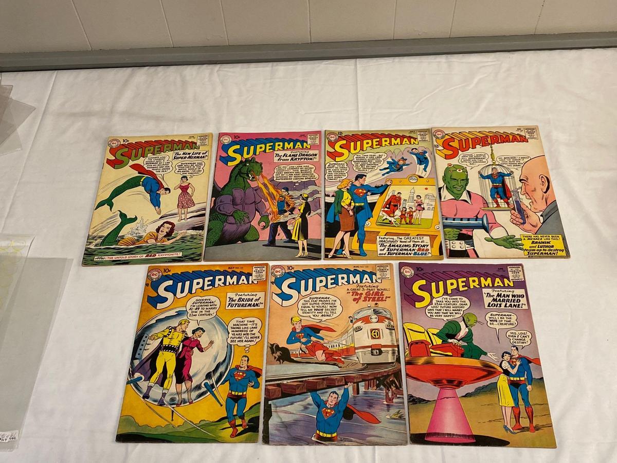 (7) Superman comics (#121, 123, 136, 139, 142, 162, 167).