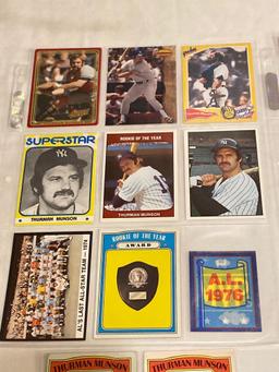 (53) Thurman Munson baseball cards.