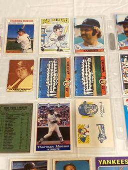 (53) Thurman Munson baseball cards.