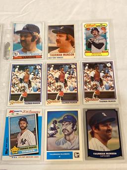 (53) Thurman Munson baseball cards.