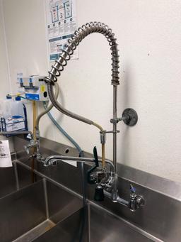 83in Stainless Steel Triple Sink with Disposal