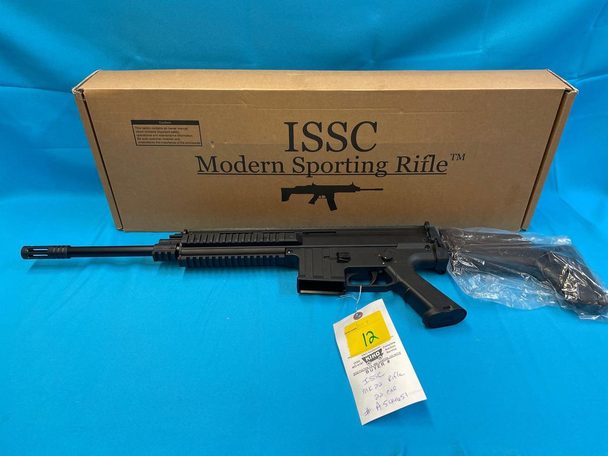 ISSC MK22 22 cal rifle #A544651 with box & accessories