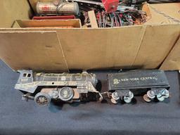 Marx streamline electrical train set w/box, engine/tender, 5 cars, tranformer, track & accessories