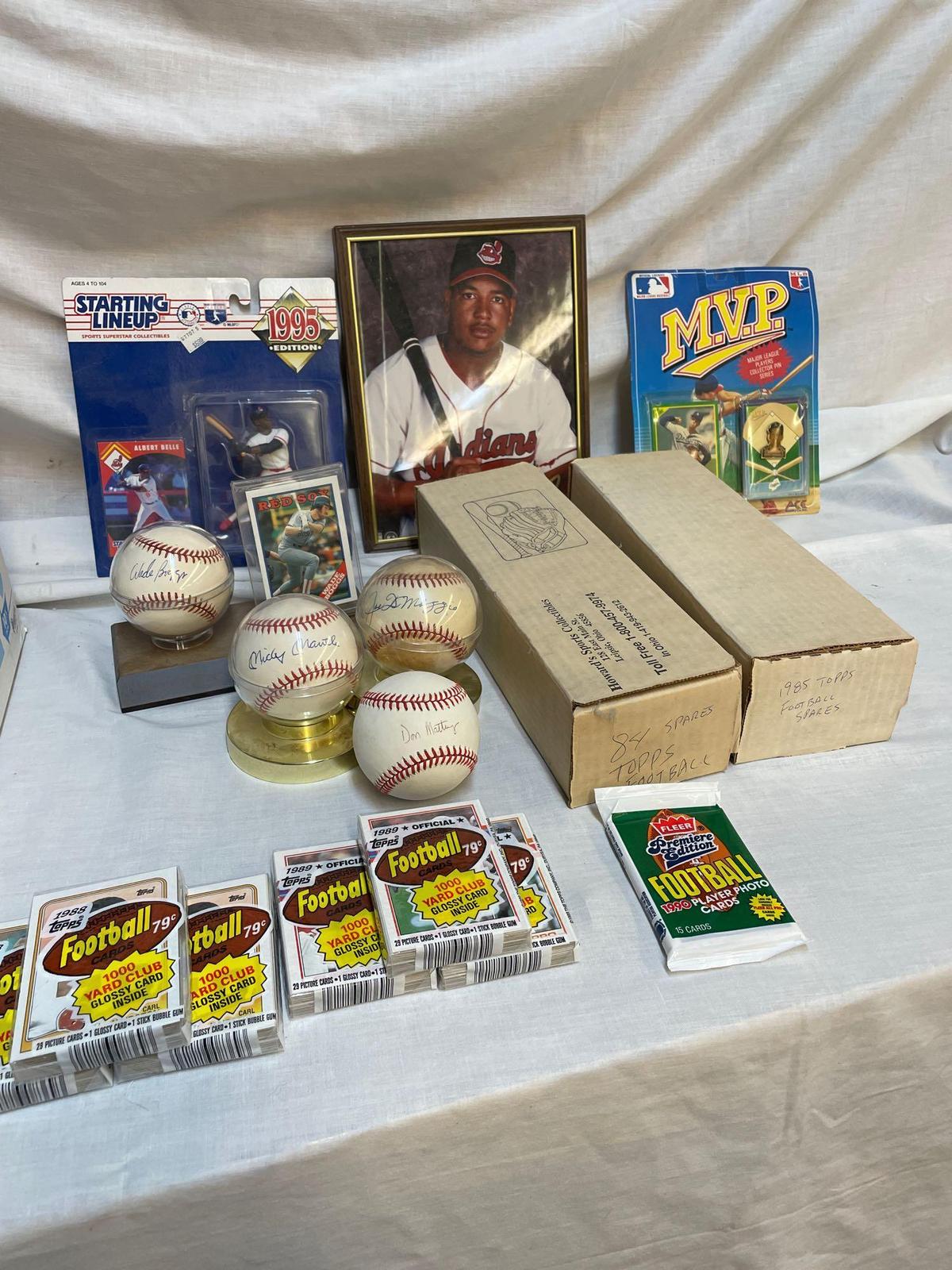 Sports cards, signed baseballs, etc.