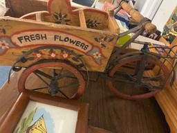 Ethan Allen, small flower cart, Herschede clock