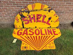 Shell Gasonline - 2 Pc Enamel Sign