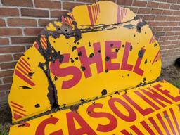 Shell Gasonline - 2 Pc Enamel Sign