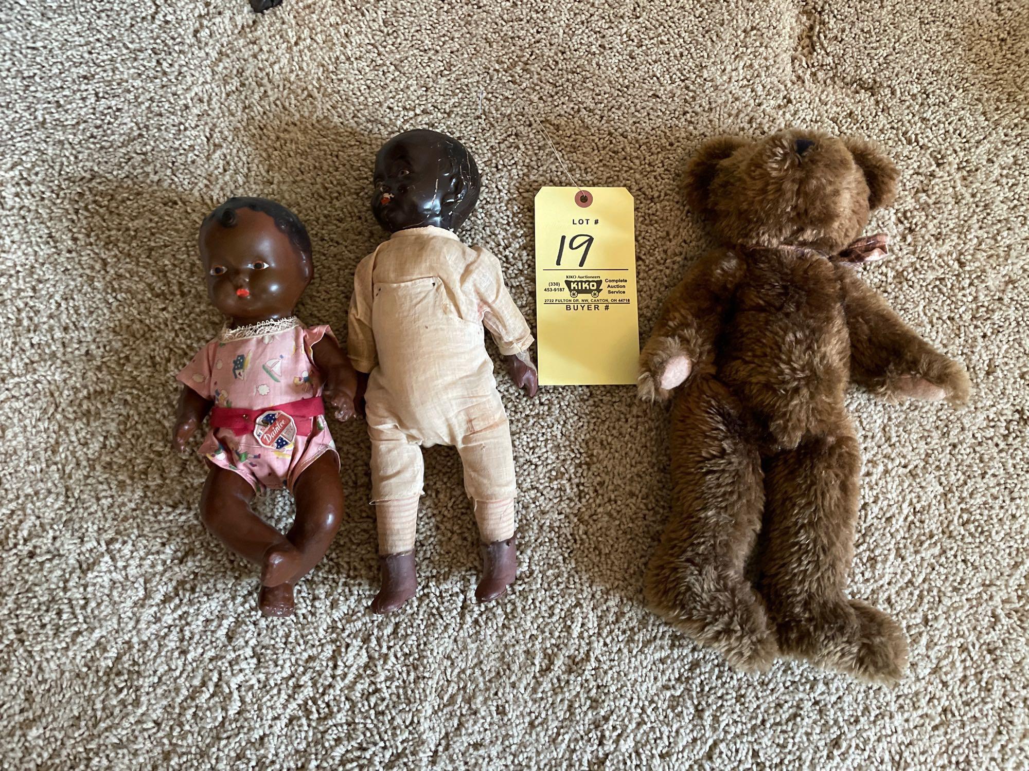 Early Dolls, Daintee 752/4 Doll, Plush Boyds Bear
