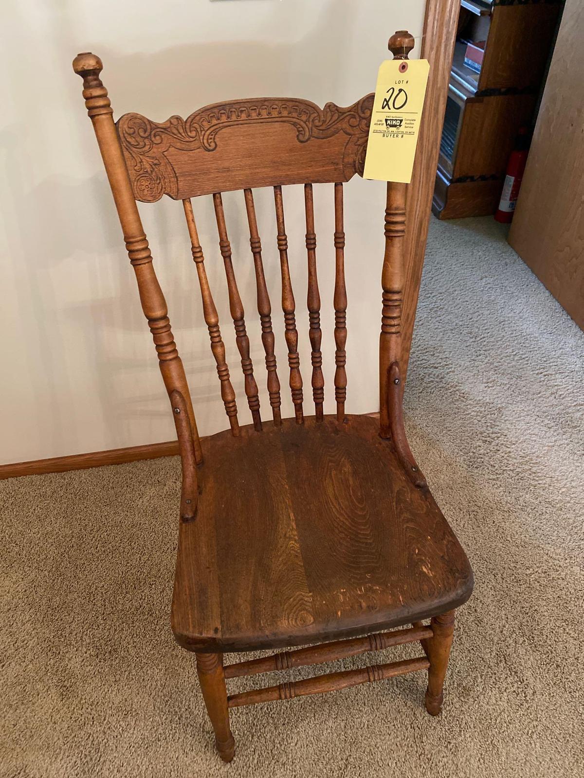 Early pressed-back chair