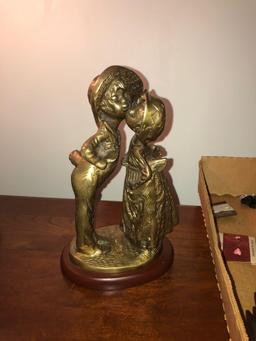 Costume jewelry, Precious Moments, Bard heavy brass statue