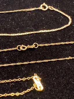 3 14k Gold Necklaces 2.1 DWT
