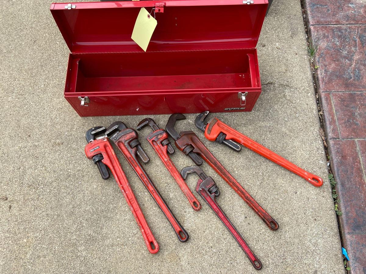 Ridgid Pipe Wrenches and Toolbox