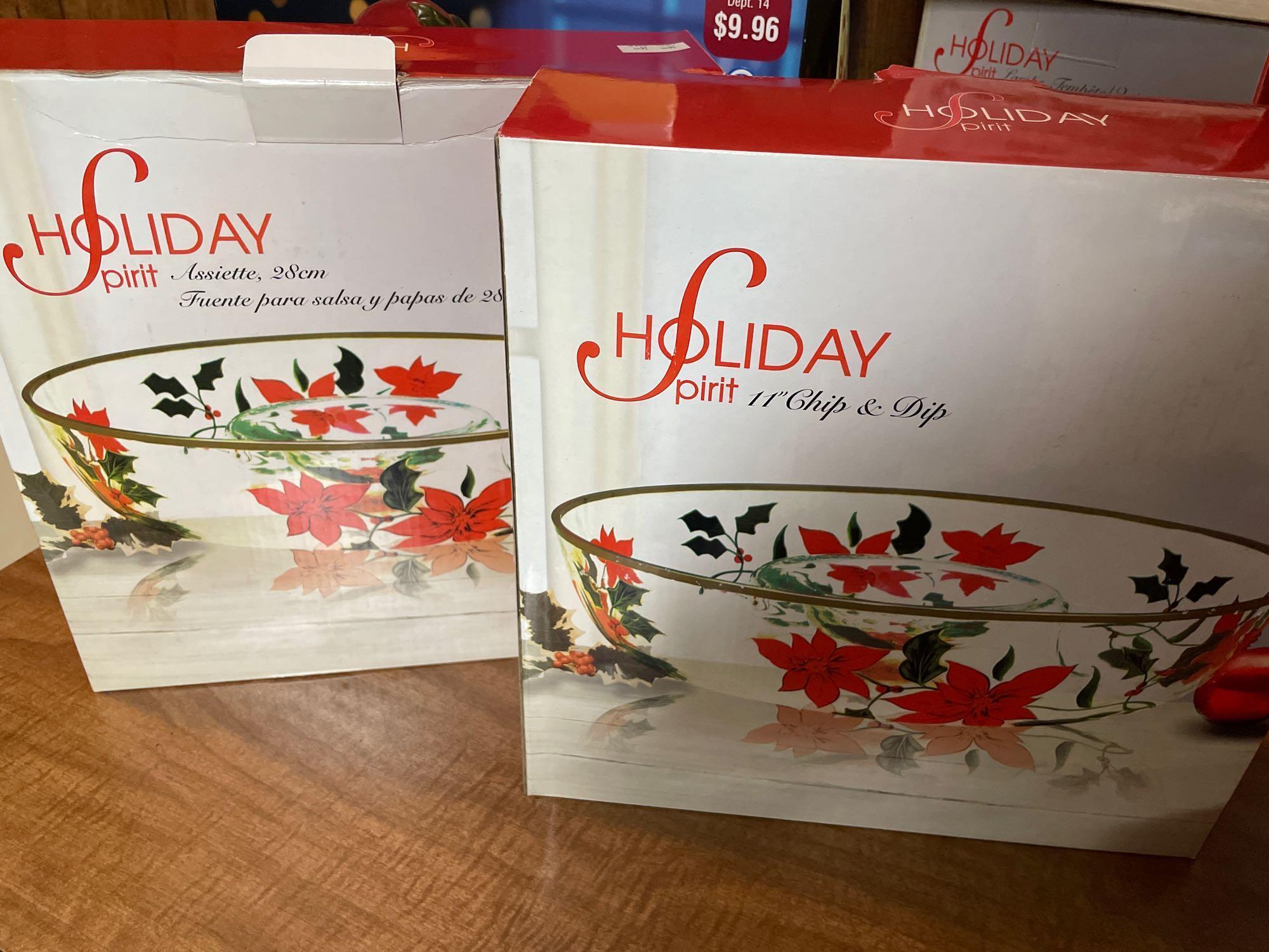 Holiday decor new in boxes