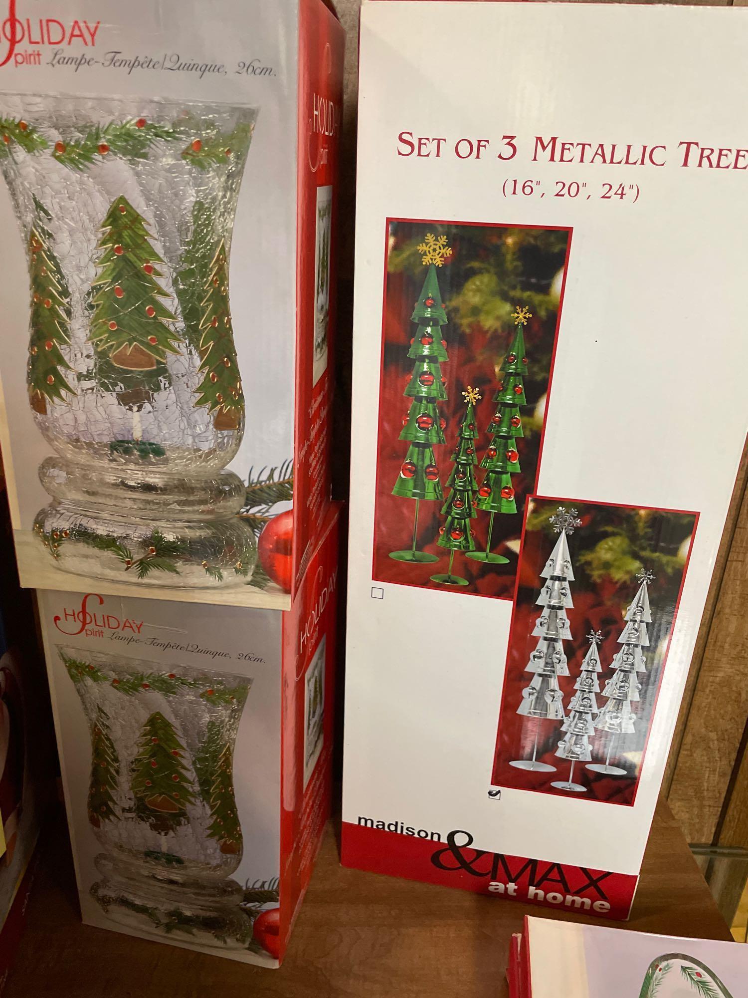 Holiday decor new in boxes