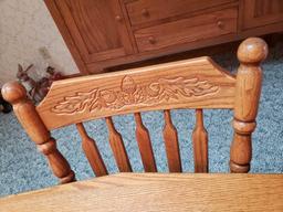 Amish made Oak table with 6 chairs