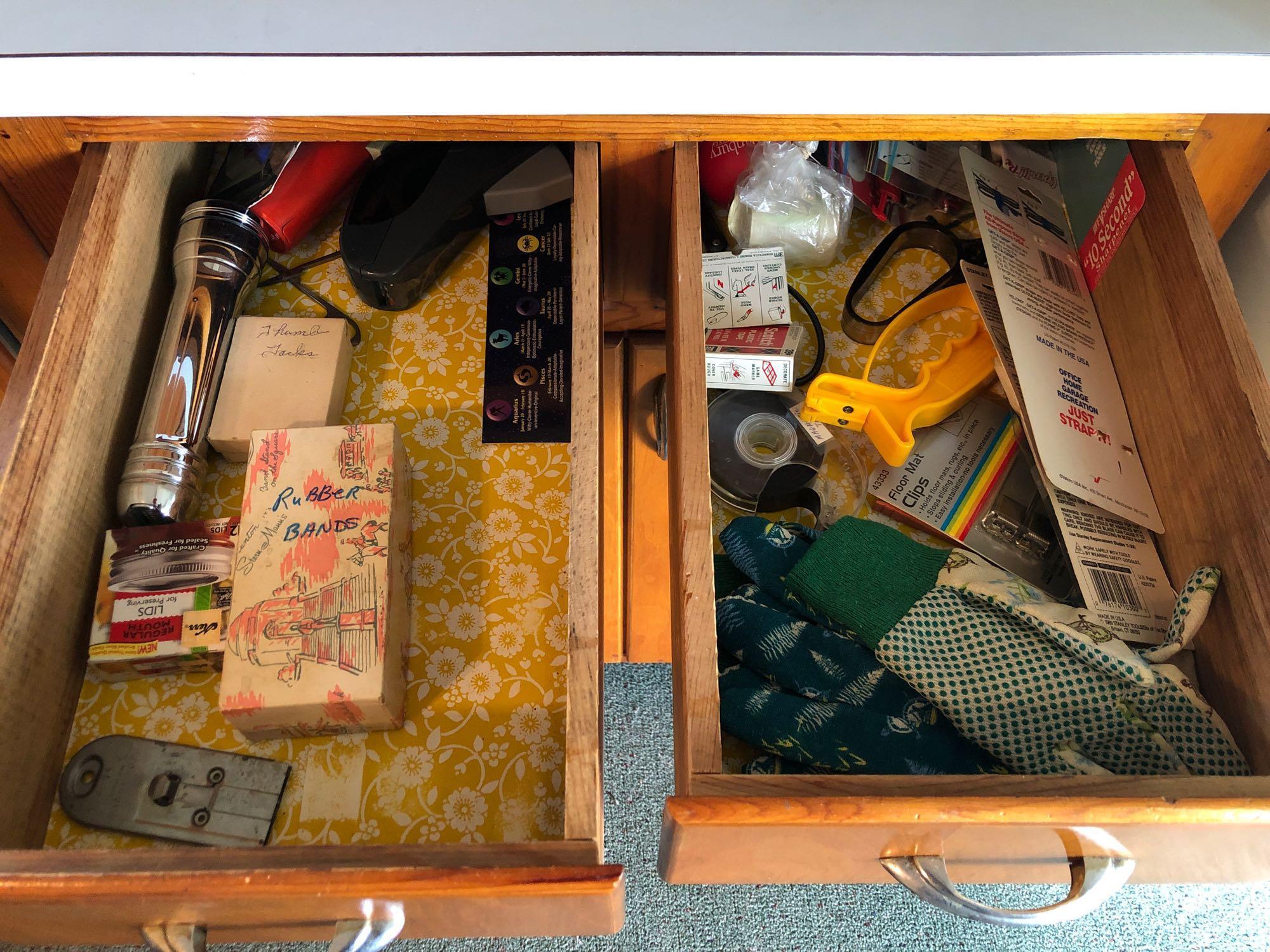 Tupperware, Baking Items, Contents of Bottom Cabinets