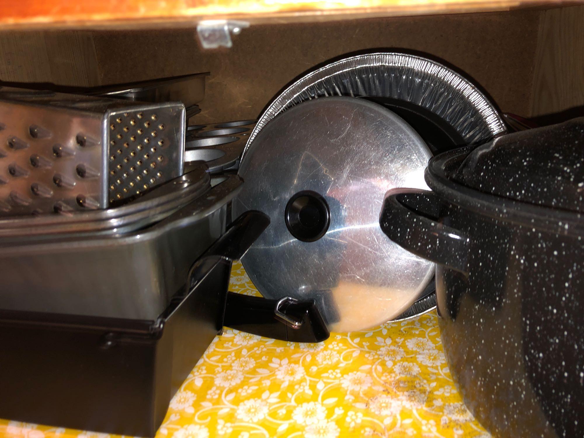 Tupperware, Baking Items, Contents of Bottom Cabinets