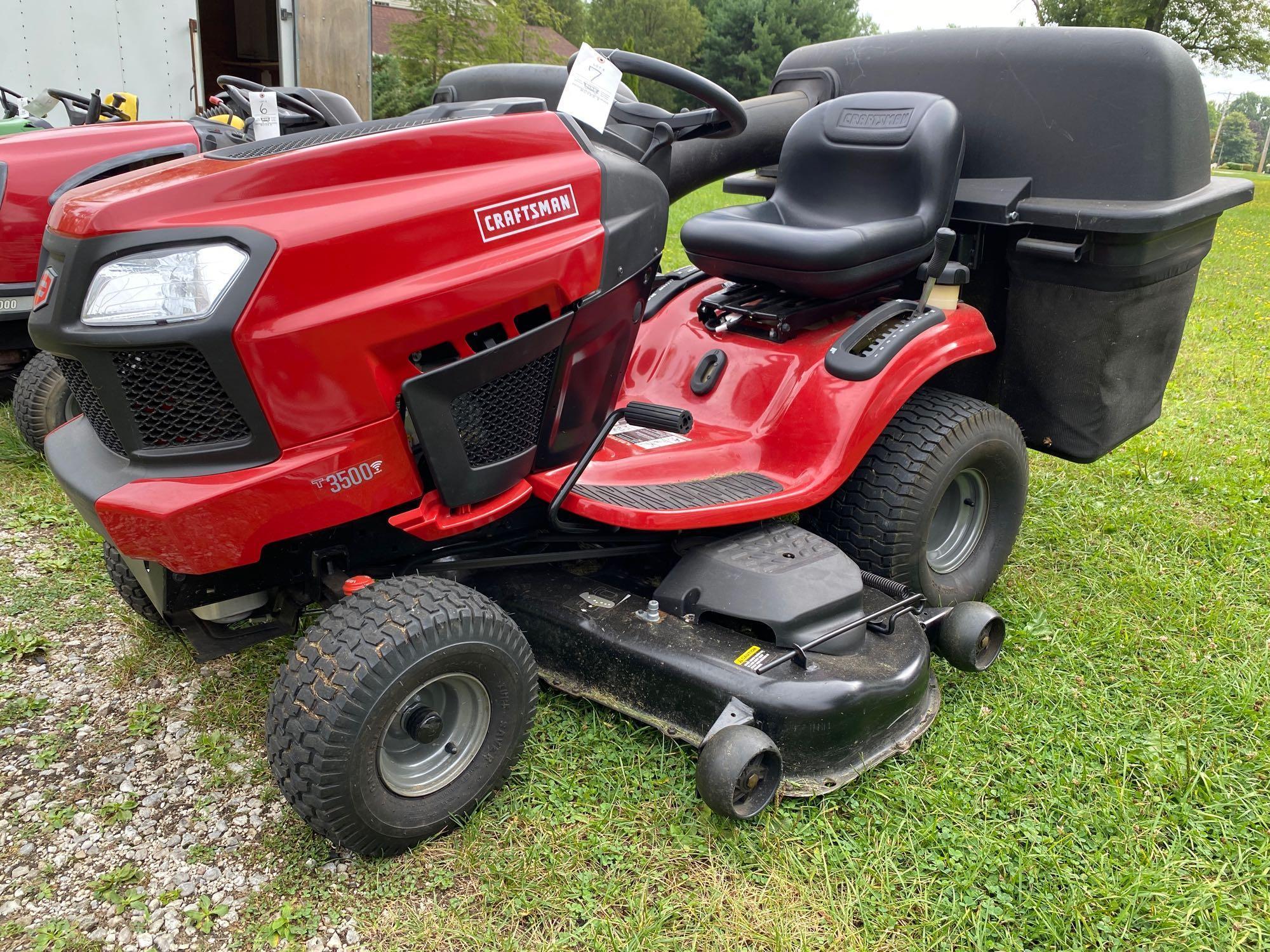 Craftsman T3500 Riding Mower with Bagger