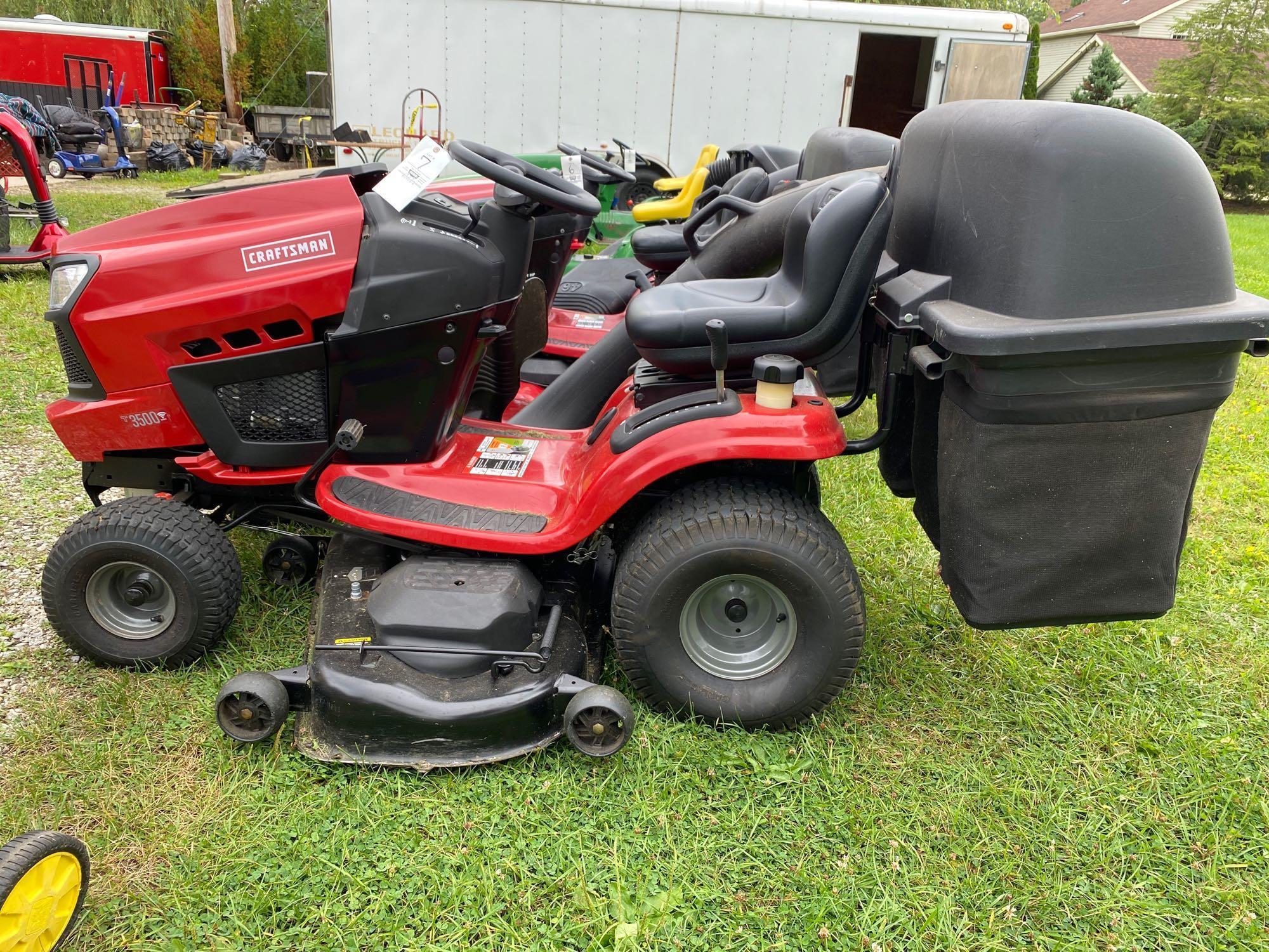 Craftsman T3500 Riding Mower with Bagger