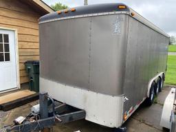 2006 Atlas 19 ft box job trailer with (3) 7,000 lb axles