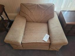 2 cushion sofa with matching upholstered chair